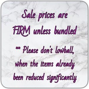 All prices firm!!!